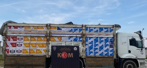 Erzurum'da bir kamyonda 7 milyon 250 bin makaron ele geçirildi