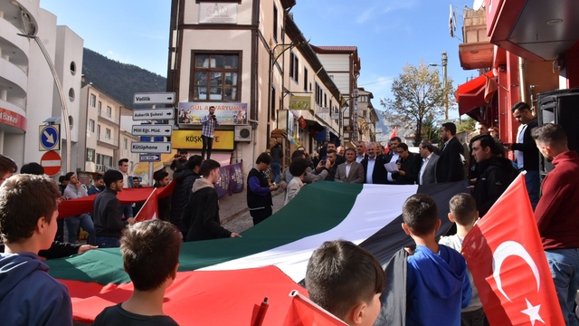 Gümüşhane'de Filistin'e destek yürüyüşü yapıldı