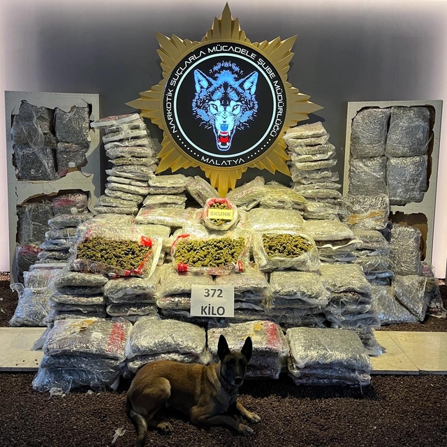 Malatya'da 372 kilogram skunk ele geçirildi