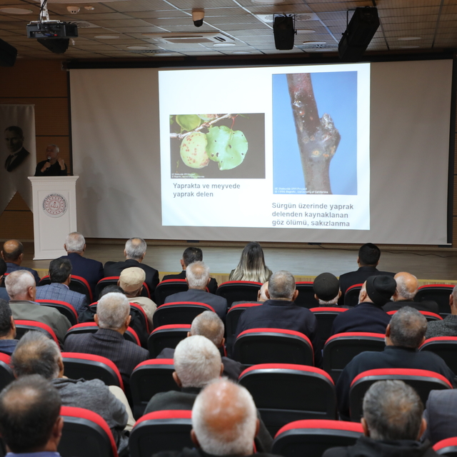 Darende'de çiftçilere kayısı bahçelerinde sonbahar bakımı eğitimi verildi