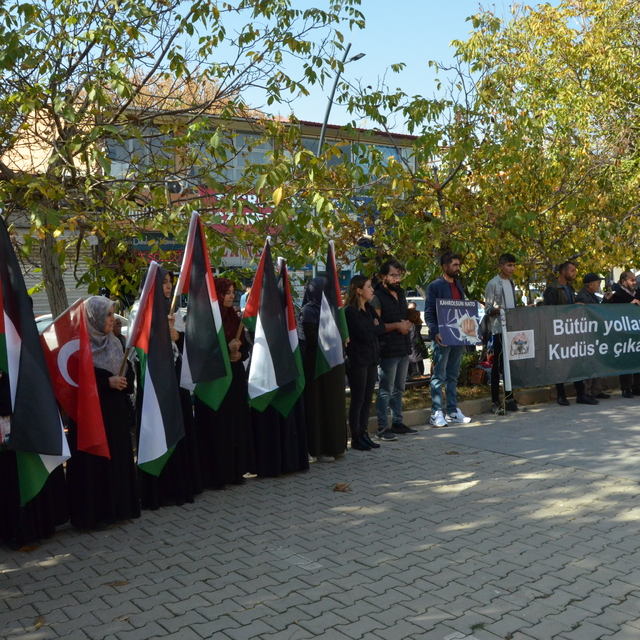 Kahramanmaraş'ta Filistin'e destek gösteri düzenlendi