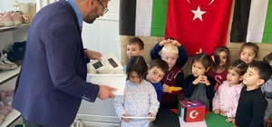Kahramanmaraş'ta afetzede minik Kur'an kursu öğrencilerinden Filistin'e des...