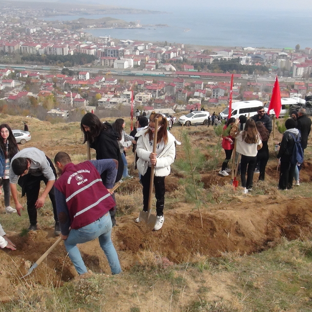 Tatvan'da 500 fidan toprakla buluşturuldu