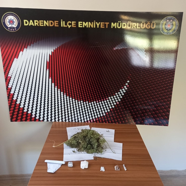 Malatya'da bir miktar uyuşturucu ele geçirildi, 5 şüpheli yakalandı