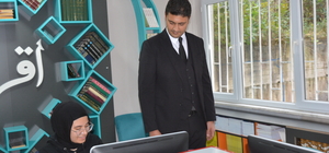 Çaykara'da öğrenciler ara tatilde de sınavlara hazırlanıyor