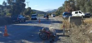 Aydın'da pikapla çarpışan motosikletin sürücüsü yaralandı