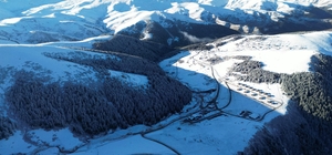 Giresun'da Kümbet Yaylası beyaza büründü