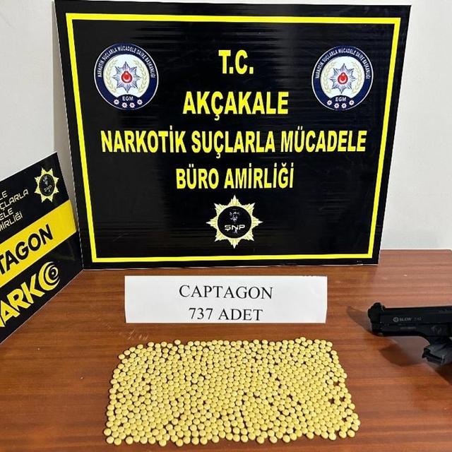 Akçakale'de 737 uyuşturucu hap ele geçirildi