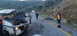 Kamyonet, 20 metreden yuvarlandı: 2 ölü