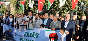 İsrail'in Gazze'ye yönelik saldırıları Adıyaman'da protesto edildi