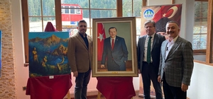 Yıldıztepe İstiklal Yolu 100. Yıl Cumhuriyet Çalıştayı resim sergisinin açı...