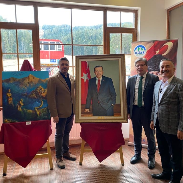 Yıldıztepe İstiklal Yolu 100. Yıl Cumhuriyet Çalıştayı resim sergisinin açı...