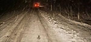 Kütahya'da Kocayayla geçidi beyaza büründü