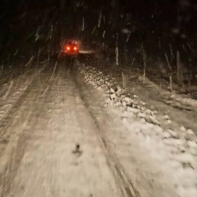 Kütahya'da Kocayayla geçidi beyaza büründü