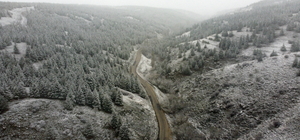 Eskişehir'in yüksek kesimlerinde kar yağışı etkili oldu