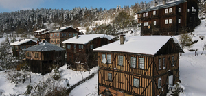 Kastamonu'da kar yağışı sonrası ormanlar dronla görüntülendi