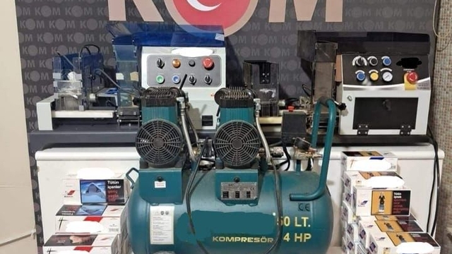 Kırıkkale'de 1 milyon 267 bin 400 makaron ele geçirildi