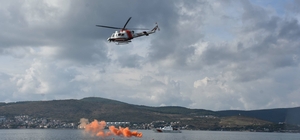 Karantina Adası'nda deprem anında tekne kazası tatbikatı