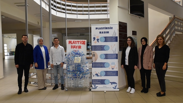 OMÜ'de "Plastiksiz Kasım" Projesi ile öğrencilerin plastik kullanımını azaltması hedefleniyor