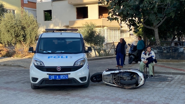 Aydın'da polis aracıyla çarpışan motosikletin sürücüsü yaralandı