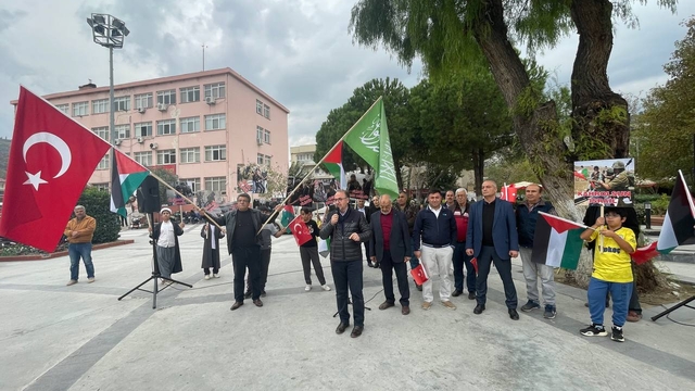Söke'de İsrail'in Gazze'ye yönelik saldırıları protesto edildi