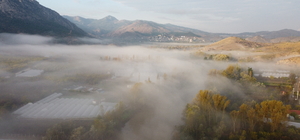 Sakarya Nehri sis bulutuyla kaplandı