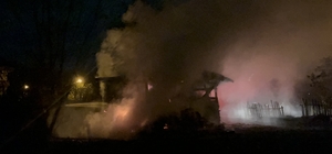 Mengen'de çıkan yangından samanlık kullanılamaz hale geldi