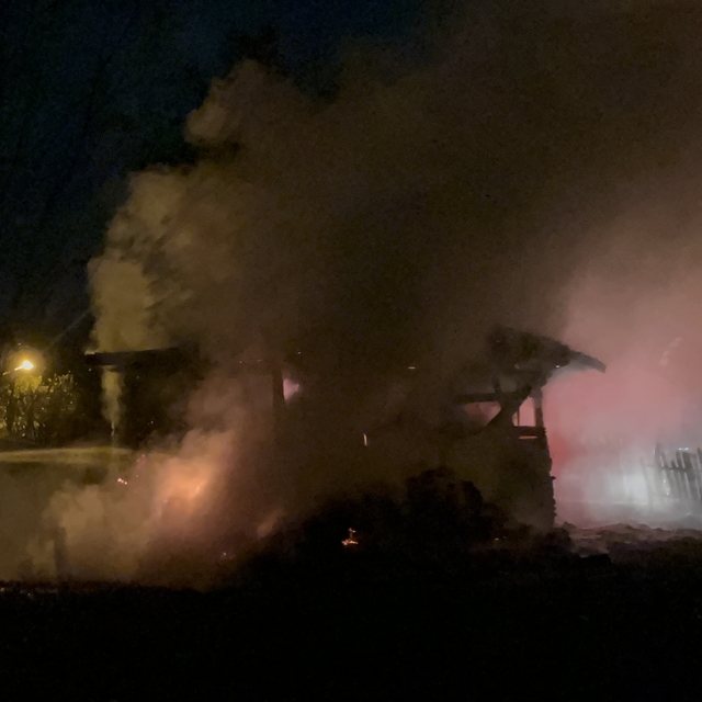 Mengen'de çıkan yangından samanlık kullanılamaz hale geldi