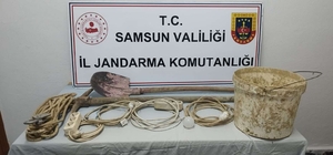 Samsun'da kaçak kazı yapan 2 kişi suçüstü yakalandı