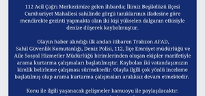 Trabzon´da dalgalarla fotoğraf çekilen 2 genç, denizde kayboldu (2)