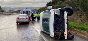 Kocaeli'de devrilen işçi servisindeki 9 kişi yaralandı