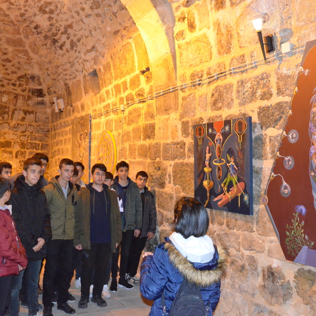 Afşin'deki "1. Akdeniz Bienali"nin resim sergisi sona erdi