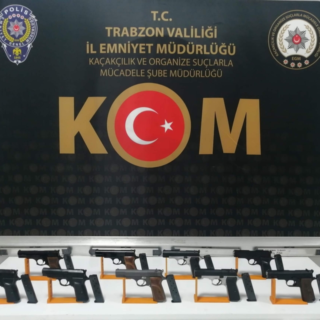 Trabzon'da silah kaçakçılığı operasyonunda 3 kişi yakalandı