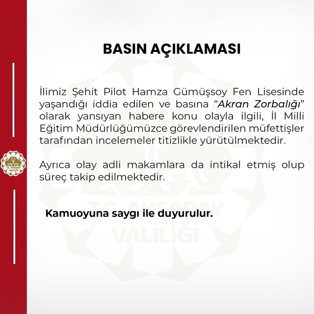 Lisede 'zorbalığa' suç duyurusu (2)
