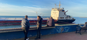 Karaya oturan gemide hasar tespit ve onarım çalışması başlatıldı