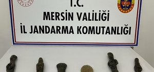 Mersin'de tarihi eser niteliğinde 6 obje ele geçirildi