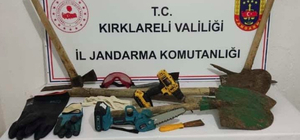 Kırklareli'nde kaçak kazı yaptığı iddiasıyla 2 şüpheli yakalandı