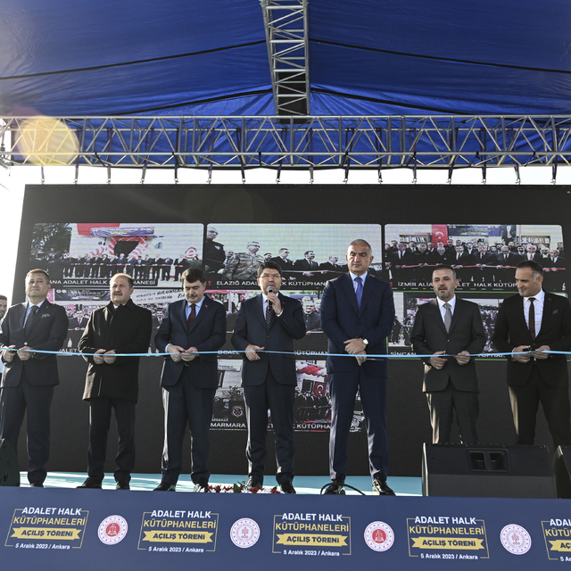 Kültür ve Turizm Bakanı Ersoy, Adalet Halk Kütüphaneleri Açılış Töreni'nde...