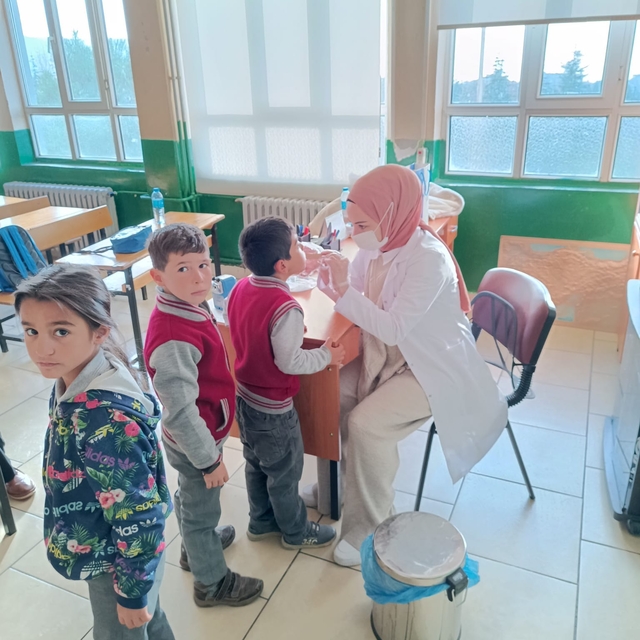 Hüyük ilçesindeki birinci sınıf öğrencilerine diş taraması yapıldı