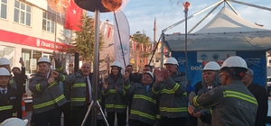 Özvatan'da ilçesinde ilk doğal gaz ateşi yakıldı