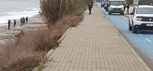 Sahilde gömülü insan iskeleti bulundu