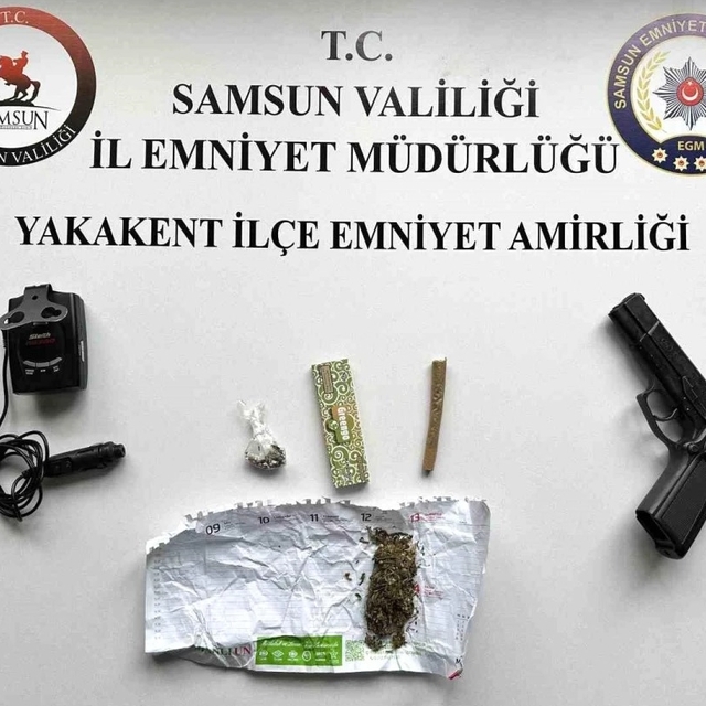 Samsun'da bir araçta radar tespit cihazı bulundu