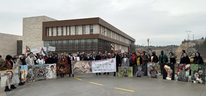 Hitit Üniversitesi akademisyen ve öğrencileri İsrail'i protesto etti