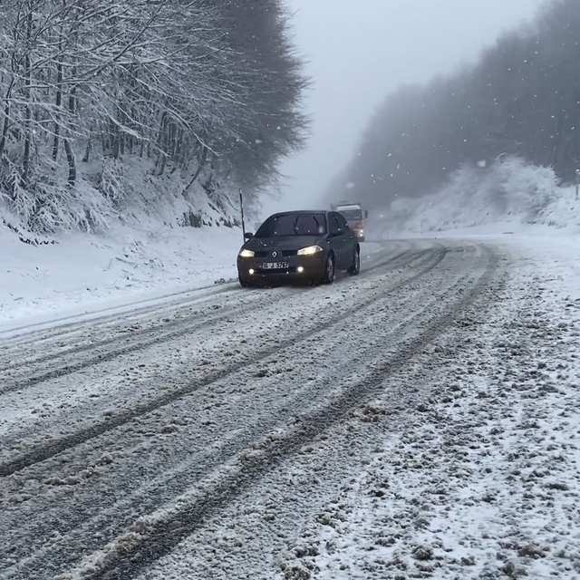 Domaniç´te kar yağışı