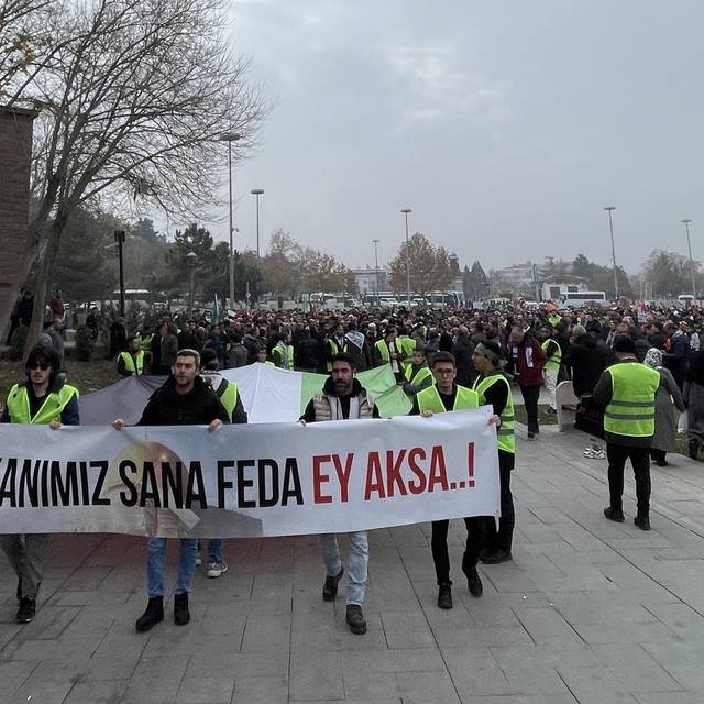 Konya'da İsrail'in Gazze'ye saldırıları protesto edildi