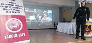 Manyas'ta aile içi ve kadına şiddet konusunda seminer verildi