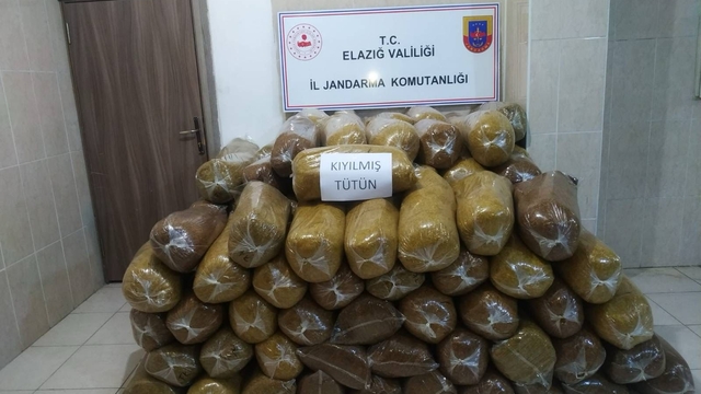 Elazığ'da 380 kilogram kaçak tütün ele geçirildi