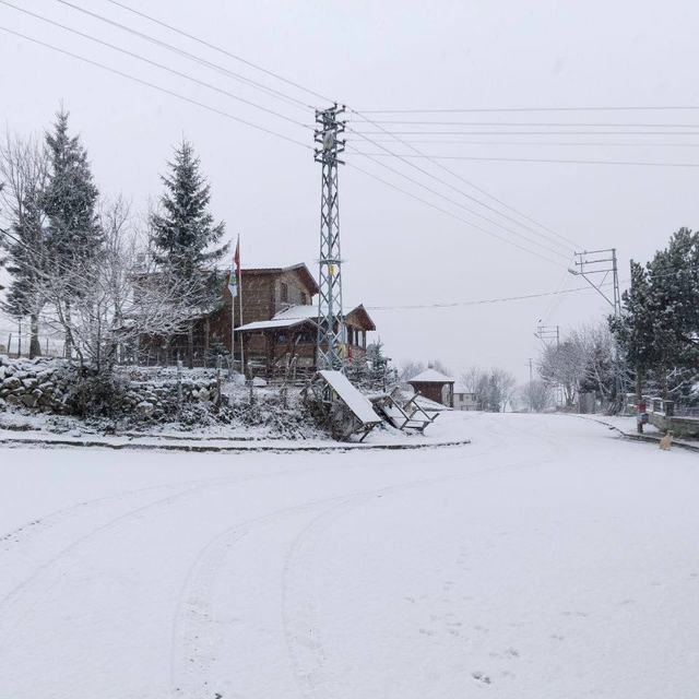 Ordu'nun Çambaşı Yaylası'nda kar etkili oldu