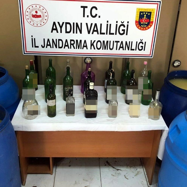Aydın'da 1550 litre kaçak şarap ele geçirildi