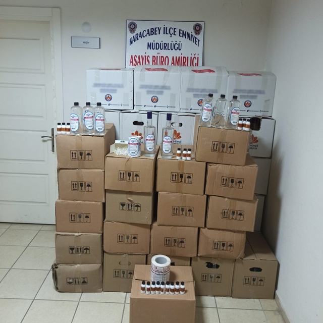 Bursa'da 616 litre sahte içki ele geçirildi; 1 gözaltı